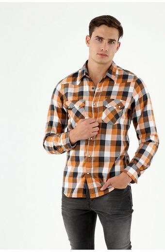 Tennis Camisa café para hombre manga larga oferta