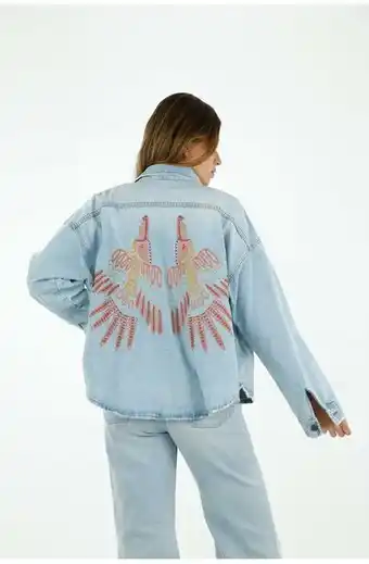 Tennis Chaqueta denim para mujer bordada oferta