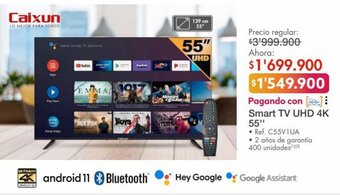 Metro Caixun Smart TV UHD 4K 55" oferta