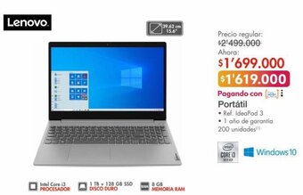 Metro Lenovo Portátil oferta