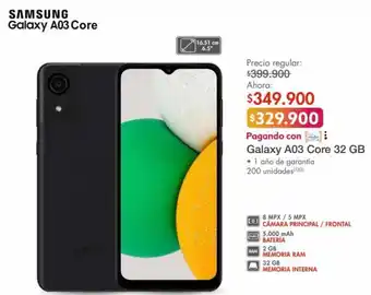 Metro Samsung Galaxy A03 Core 32GB oferta