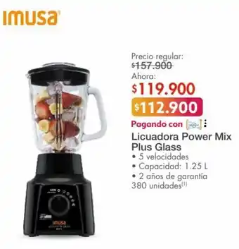 Metro Imusa Licuadora Power Mix Plus Glass oferta