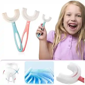 Éxito Cepillo de dientes silicona en forma de u niños 7 a 12 años azul oferta