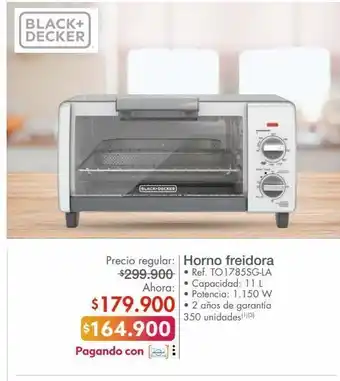 Metro Black & decker horno freidora • ref. to1785sg-la oferta