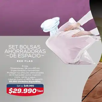 Tiendas D1 Set Bolsas Ahorradoras De Espacio Red Flag oferta
