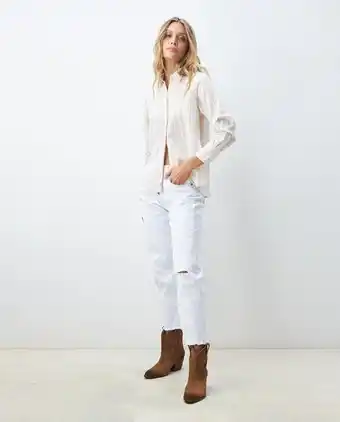 Chevignon Camisa de mujer, silueta recta manga larga - diseño oversized a rayas oferta