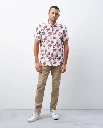 Chevignon Camisa de hombre, classic fit manga corta - maxi print flores oferta
