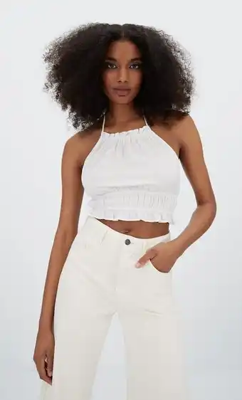 Stradivarius Top gomas frunces oferta