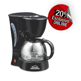 Makro Cafetera electrica home elements 6tazas negra oferta