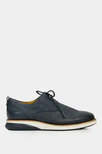 Zapatos cordón sensorial de cuero vintage azul oscuro