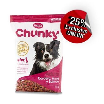 Makro Alimento perro chunky cachorro cordero arroz salmon 8kg oferta