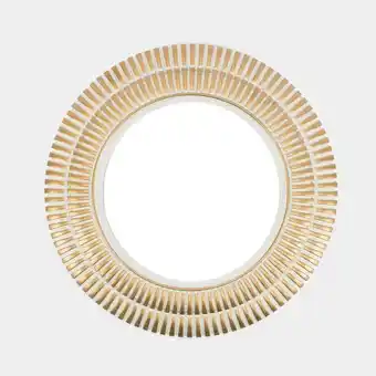 Panamericana Espejo de pared de 50 cm, circular, dorado con blanco oferta