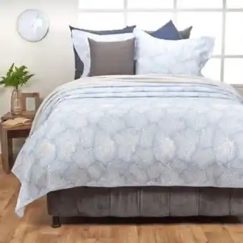 Brissa Cubrecama jacquard leaf 1 celeste zafiro oferta