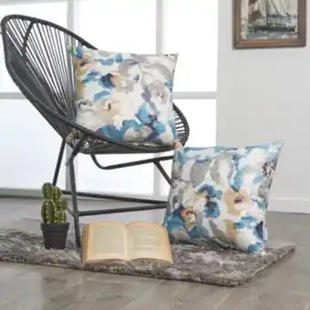 Brissa Set x2 cojines jacquard polialgodón textura flores 2 oferta