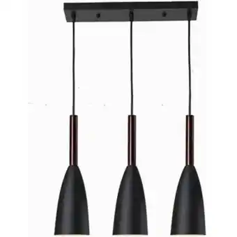 Linio Lámpara colgante moderna negro con 3 luces de metal e27 oferta