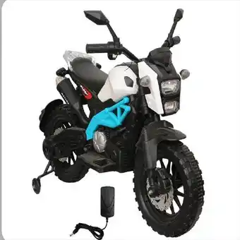 Éxito Moto eléctrica montable para niños blanca con verde oferta