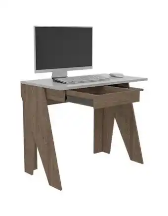 Flamingo Escritorio áfrica, miel y blanco heigh gloss, con un cajón oferta