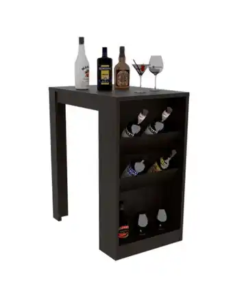 Flamingo Mesa bar celeste, wengue, con amplia superficie oferta