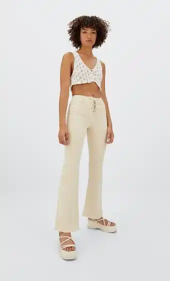 Stradivarius Jeans flare lace up oferta