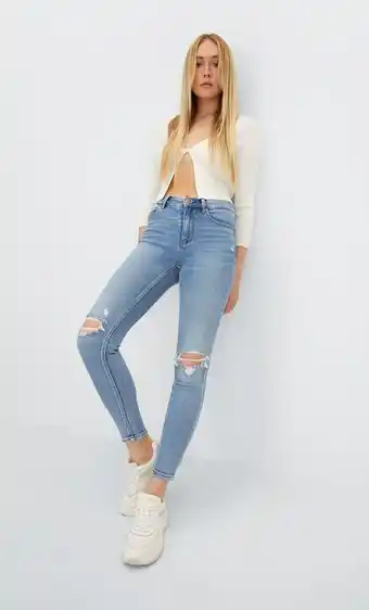 Stradivarius Jeans skinny low waist oferta