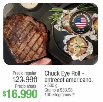 Jumbo Chuck eye roll - entrecot americano. x 500 g. oferta
