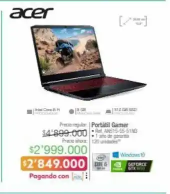 Jumbo Acer - Portatil Gamer oferta