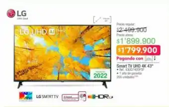 Jumbo LG - Smart TV UHD 4K 43" oferta
