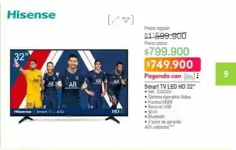 Jumbo Hisense - Smart TV LED HD 32" oferta