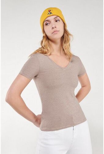 Koaj Camiseta básica, manga corta con cuello en v oferta