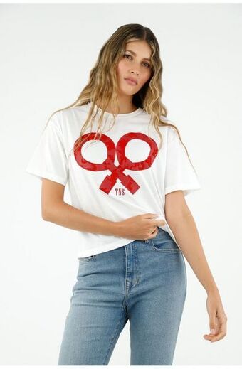 Tennis Camiseta color crudo para mujer oferta