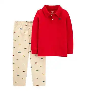 Pepe Ganga Set camiseta roja y pantalón beige - carter's oferta