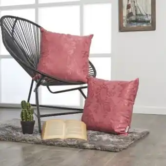 Brissa Set x2 cojines jacquard textura rosa oferta