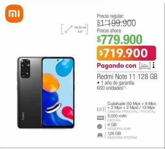 Jumbo Xiaomi redmi note 11 128 gb oferta