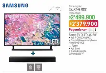 Jumbo Samsung smart tv qled 4k 50" • ref. f-qn50q65bakx oferta