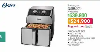 Jumbo Oster freidora de aire • ref. 2168192 oferta