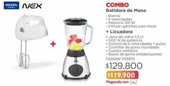 Combo batidora de mano + licuadora