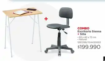Easy Combo escritorio sienna + silla oferta