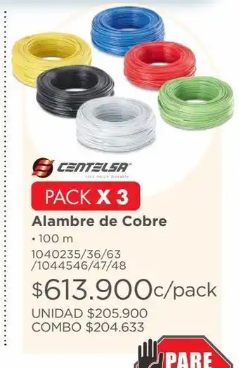 Easy Alambre de cobre pack x 3 oferta