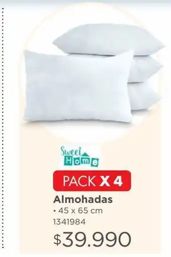 Easy Almohadas sweet home pack x4 oferta