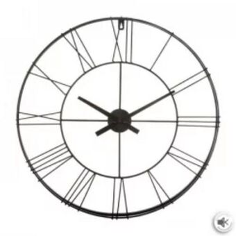 Home Sentry Reloj pared 166977a metálico negro 70cm f1 oferta