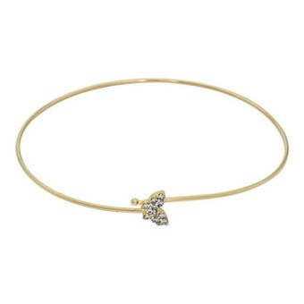Kevin's Joyeros Aro en oro amarillo de 18 kilates, tubo, con zircones, 1 mm. de ancho oferta