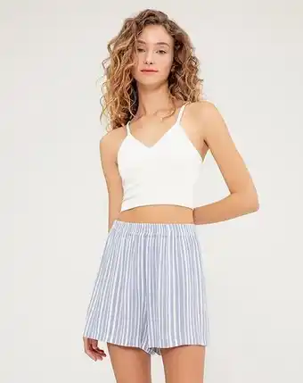 Short aoya azul rayas