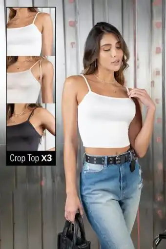 Carmel Crop top x 3 tiras multicolor oferta