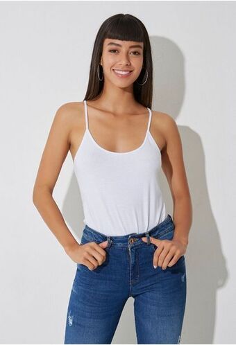 ELA Blusa básica de tiras oferta