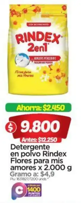 Surtimax Detergente en Polvo Rindex Flores para Mis Amores x 2.000g oferta