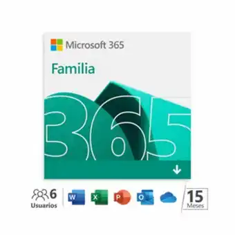 Ktronix Pin microsoft office 365 familia para 6 usuarios / 15 meses oferta
