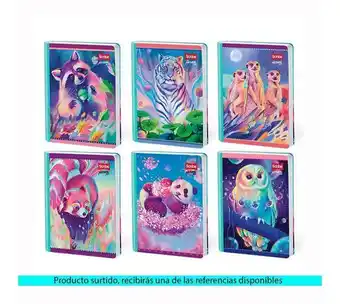 Panamericana Cuaderno cuadriculado, cosido, 100 hojas, natural zoo (surtido) oferta