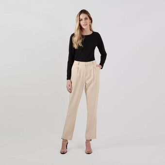 Fuera de Serie Pantalon tiro alto bota recta oferta