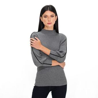 Fuera de Serie Sueter para mujer cuello alto manga larga, amplia con detalle en costados. oferta