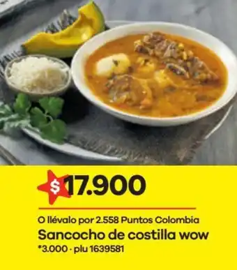Éxito Sancocho de Costilla Wow oferta